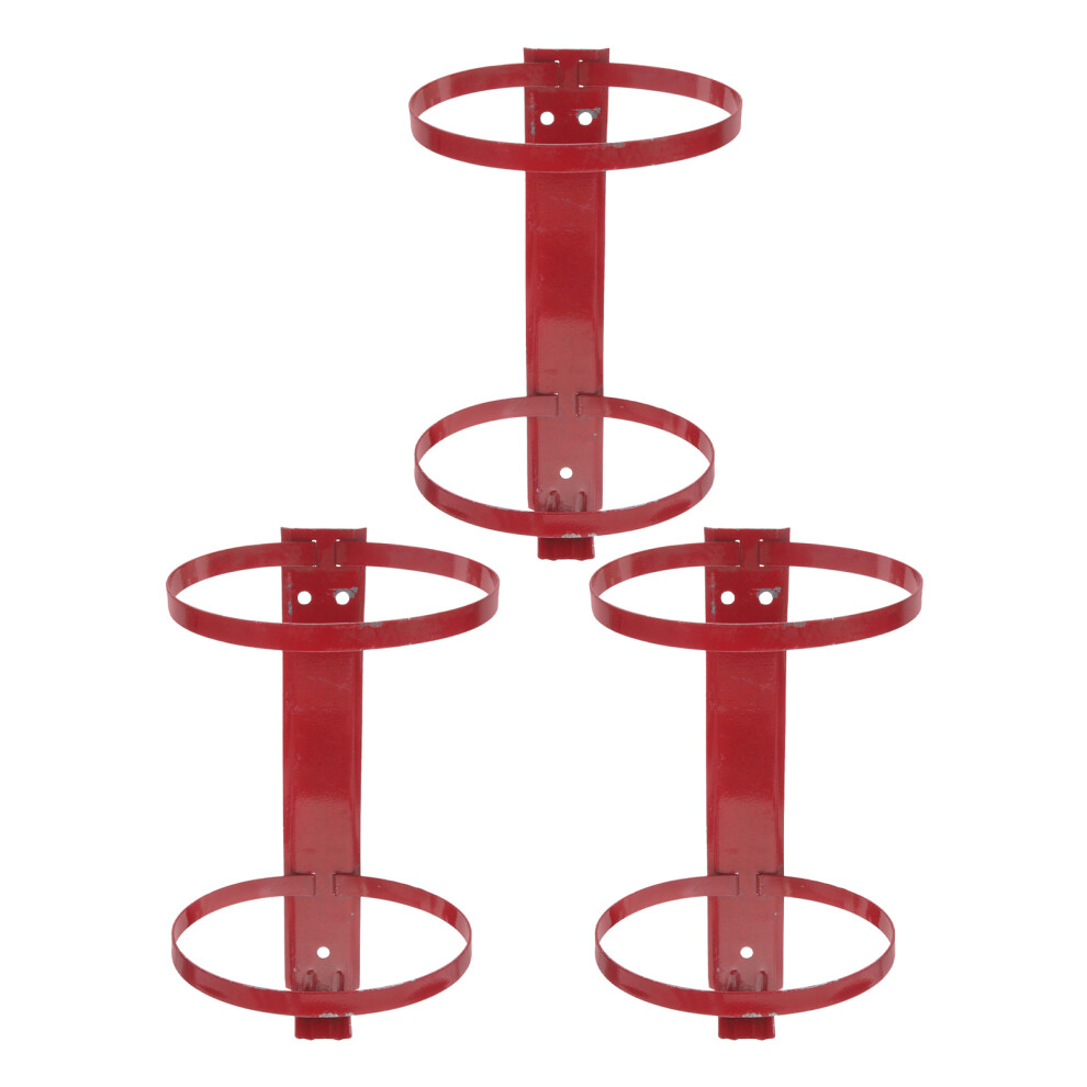 3Pcs Adjustable Red Fire Extinguisher Brackets Heavy Duty Metal Holder 3761527119145