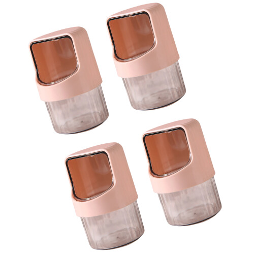 Small Plastic Cotton Tip Container Perfect For Makeup-Pink