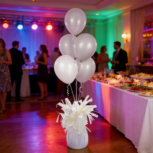 6Pcs Decorative Balloon Weights Metallic PET Foil-Silver 2