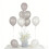 6Pcs Decorative Balloon Weights Metallic PET Foil-Silver 5