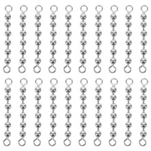 20Pièces Emerillons Solides Acier Argent Pour Douce