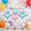 6Pcs Decorative Balloon Weights Metallic PET Foil-Silver 6