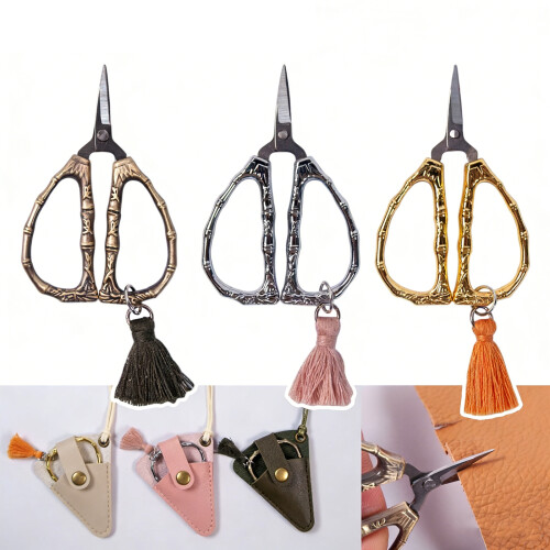 Retro Stainless Steel Embroidery Scissors For Sewing-Silver 2
