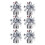 6Pcs Decorative Balloon Weights Metallic PET Foil-Silver 1