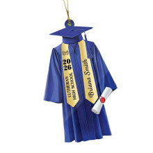 Class of 2026 2D Flat Acrylic Grad Gown Pendant Hanging-Blue