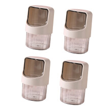 Stylish Transparent Cotton Swab Organiser Space Saving-Khaki