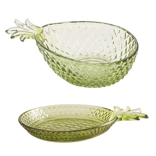 Glass Crystal Candy Dishes Pineapple Decorative Centerpieces-B 1