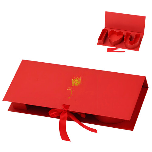Kartonnen lettercombinatie geschenkdoos voor verjaardag-Rood