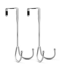 Pack Of 2 Rustproof Door Hangers For Coats Towels Space Saving