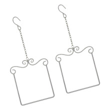 2er-Pack handgefertigte Kolibris-Metallskulpturen,-Silber