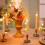 Ensemble de bougeoirs décoratifs plaqués or, 4 pièces,-petit 5