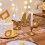 Ensemble de bougeoirs décoratifs plaqués or, 4 pièces,-petit 7