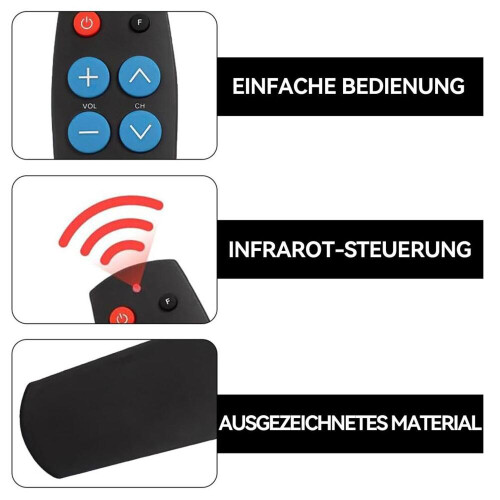 Télécommande 7 boutons pour seniors, universelle pour tous les téléviseurs, compatible avec les appareils infrarouges tels que téléviseurs, ré 1