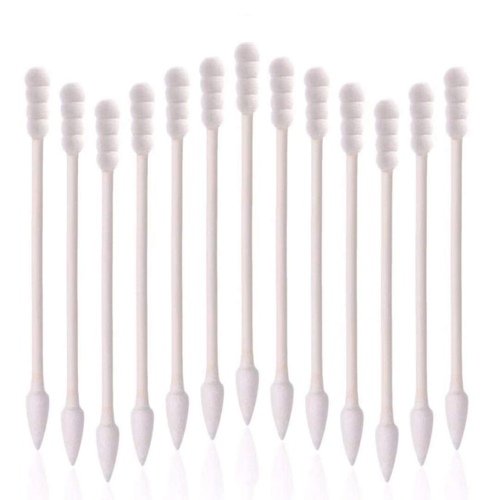 Hnrloy Cotton Swabs 800 Pieces, Double Precision Tips With Paper Stick, 4 Packs Of 200 Pieces (Pointed+Spiral Head)