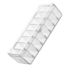 Doorzichtige plastic kaartopbergdoos met verstelbare verdelers-2
