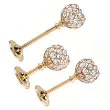 Crystal Votive Candle Holders for Centerpieces,Tealight-gold