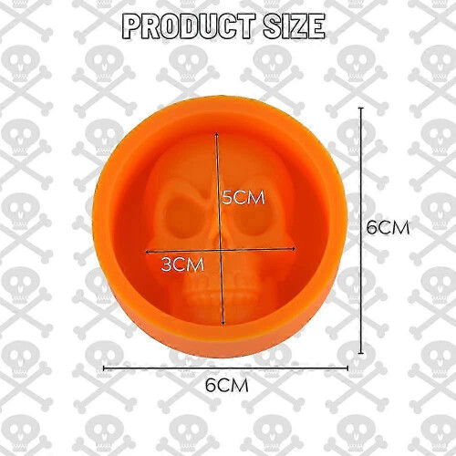 4-Pack Skull Silicone Mold Set - compatible with Chocolate Candy Ice Soap Halloween Baking 1
