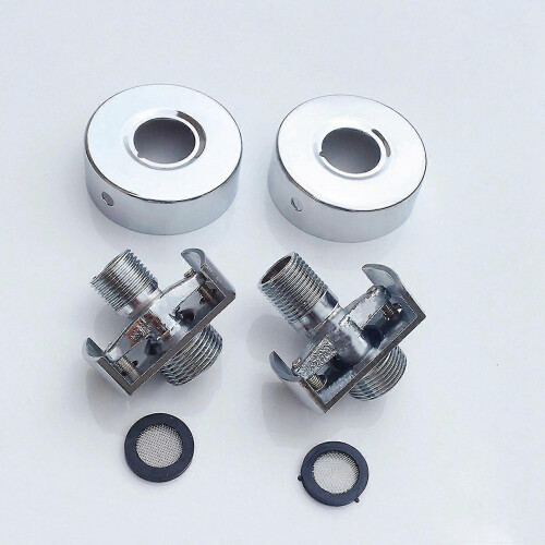 Adjustable Angle Intake Pipe Fitting Copper Shower Head with Eccentric Screw Corner compatible with Bathroom 1