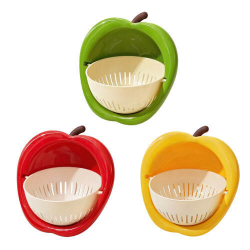 Bright Color 24.50cm Wide Flipping Drain Container Suitable-Red 1