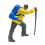 Hiking People Figure Model 1:64 Scale Hand Painted-Ice  Walking 1