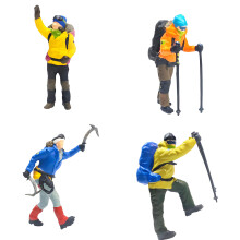 Hiking People Figure Model 1:64 Hand-Snow mountain Climbi
