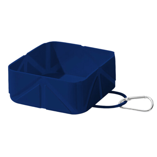 Durable Leakproof Foldable Pet Bowl Locking-Navy Blue 500ml