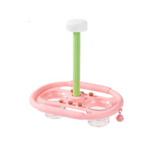 Vogelrotationsspielzeug mit Futterbecher, Vogelkäfigzubehör-Rosa