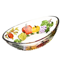 Multifunktionaler Obstkorb aus handbemaltem Glas, tolle