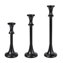 3Pcs Candlestick Holders Iron Metal Taper Candle Holders-black1