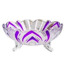 Sterke glazen hoofdserveerschaal Candy Bowl, perfect voor-Paars