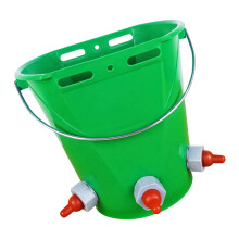 Multiple Animal Feeding Bucket With 1/2/3 Teats-Green 3 mouths