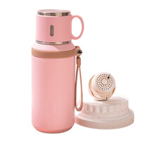Hochwertige Trinkflasche aus rostfreiem 316-Stahl mit-Rosa