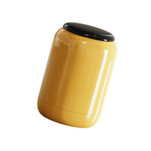 Petite poubelle élégante de grande capacité, avec-Jaune