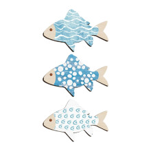 Wooden Fish Wall Decors Nauticals Coastal Wall Art Nursery-4