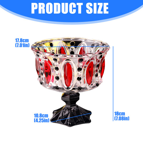 Tall Glass Fruit Serving Bowl Suitable For Candy Nut And Snacks 2