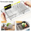 Multiuse Kitchen Dish Drying Rack With Variable Width-Black 6