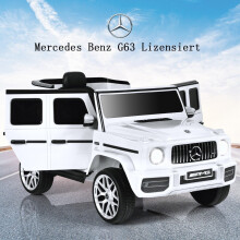 Elektrisches Aufsitzauto für Kinder mit Musik und Lichtern, Weiß