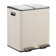 Treteimer mit zwei Fächern - 2 x 15 l Fassungsvermögen