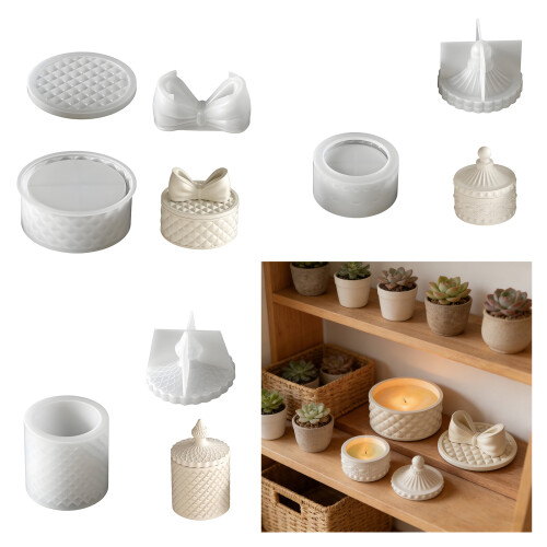 Creative Gift Silicone Mould Striped Roman-Roman Storage Jar 2