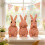 3 Wise Monkeys Themed Rabbit Sculpture constructed-JS 5