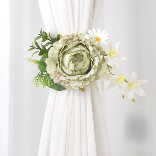 Curtain Tiebacks Decorative Curtain Holdbacks Retro-White 1