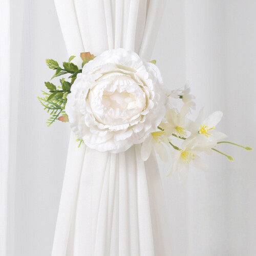 Curtain Tiebacks Decorative Curtain Holdbacks Retro-White 2