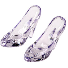 Glass Heel Figurines Sculpture Centerpiece-Purple 2