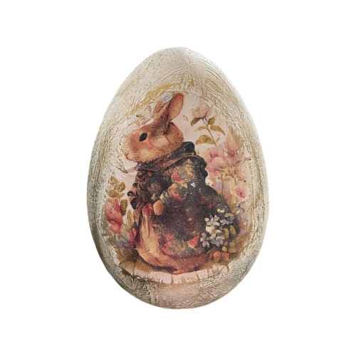 Hand Painted Rabbit Easter Eggs Ornament Perfect For Holiday-E