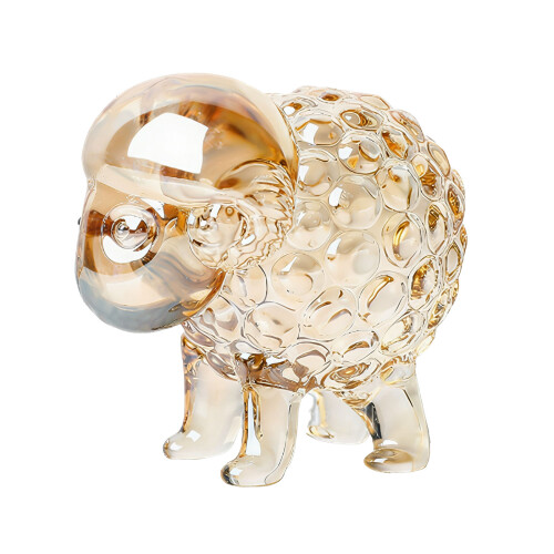 Décorations de mouton en cristal élégantes, Figurine-Champagne