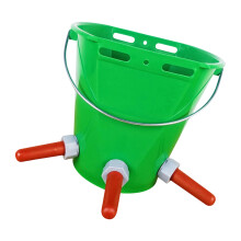 Seau d'alimentation pour bétail de grande-Vert 3 bouches