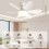 52cm Socket Ceiling Fans with Lights and Remote E27/B22 Socket for Bedroom 4