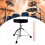 Black Padded Adjustable Drum Throne Seat with Maple Wood Drumsticks 10