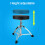 Black Padded Adjustable Drum Throne Seat with Maple Wood Drumsticks 8