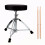 Black Padded Adjustable Drum Throne Seat with Maple Wood Drumsticks 2